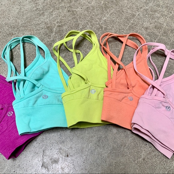 Lululemon Lot of 5 Seamlessly Plunge Sports Bras - Picture 2 of 3